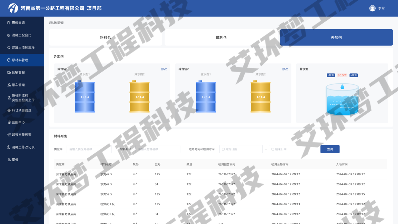 拌合物温控